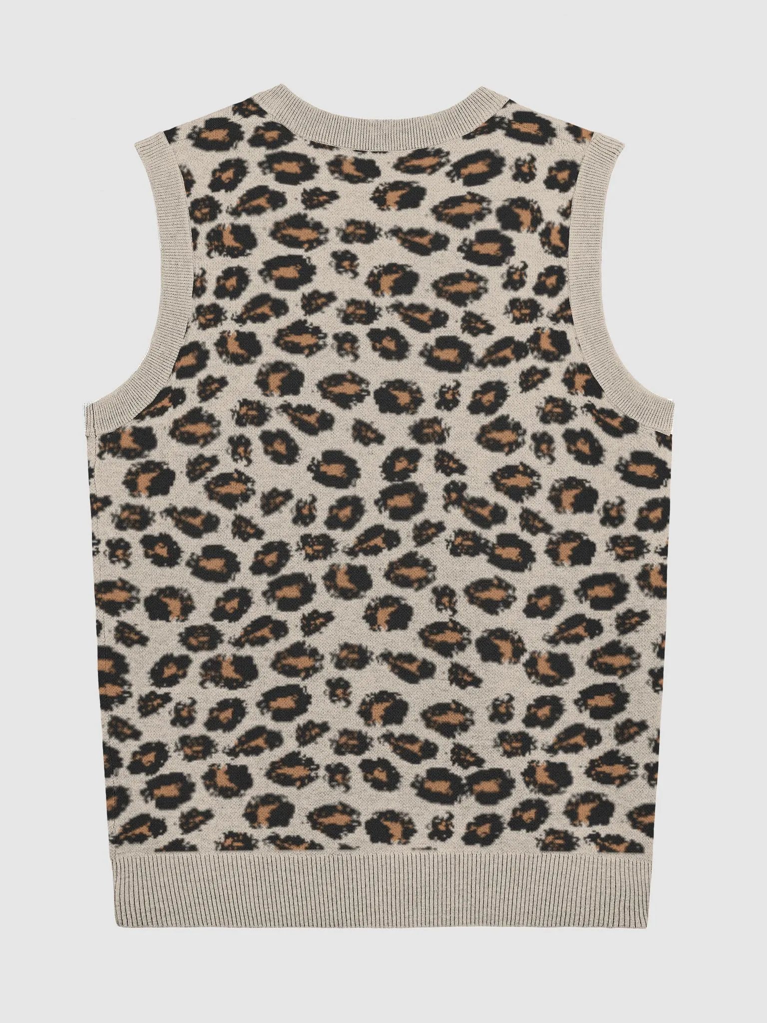 Leopard Print V-Neck Vest product image (9)