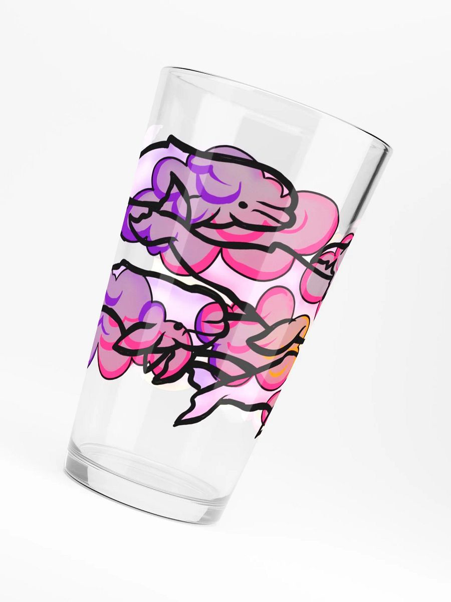sunset beluga whales pint glass product image (6)
