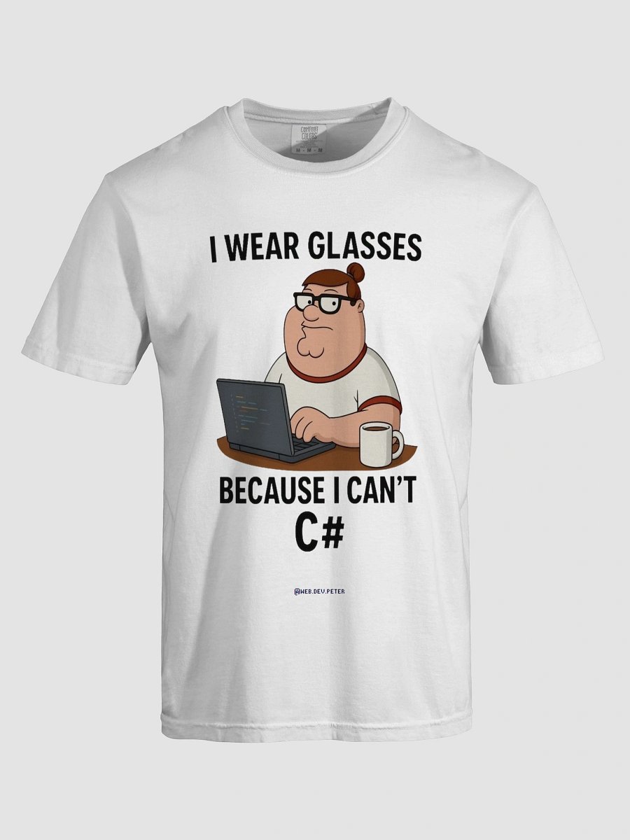 I Can't C# Developer Tee White product image (64)