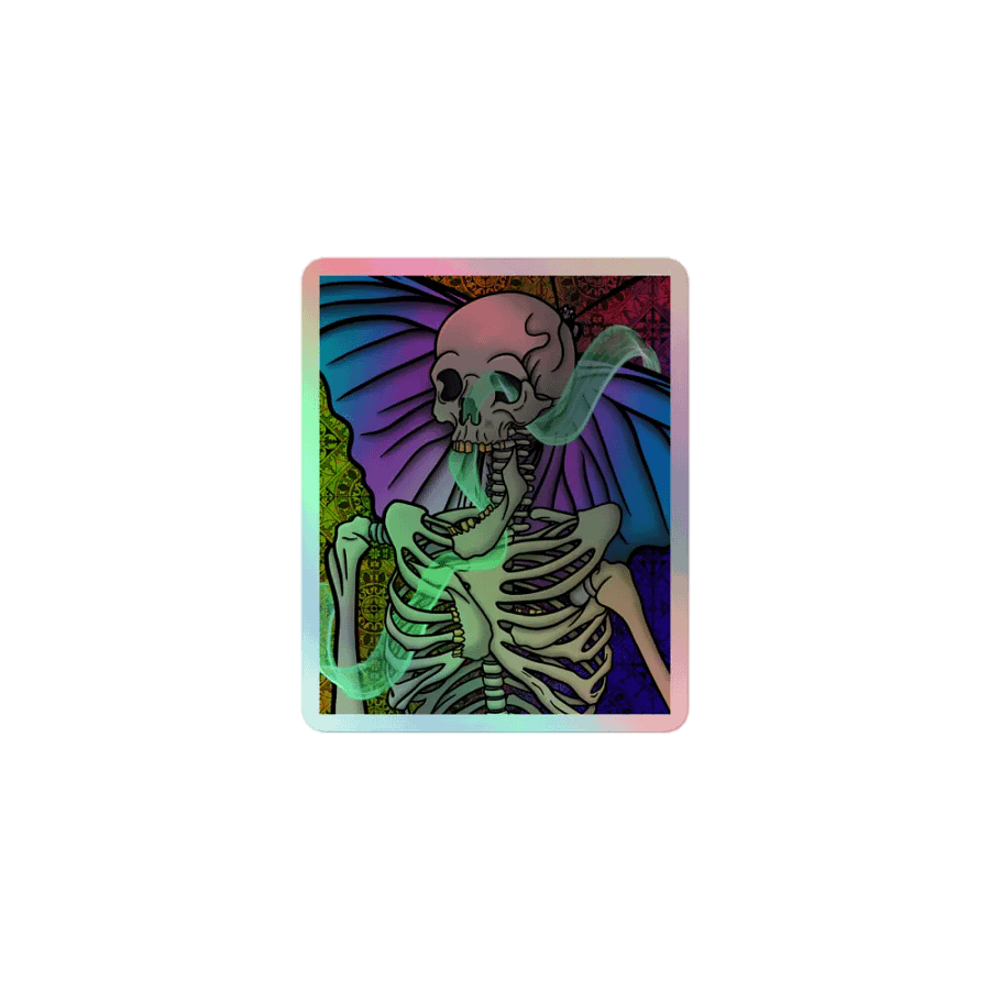 Skeletal flight Holographic Sticker product image (1)