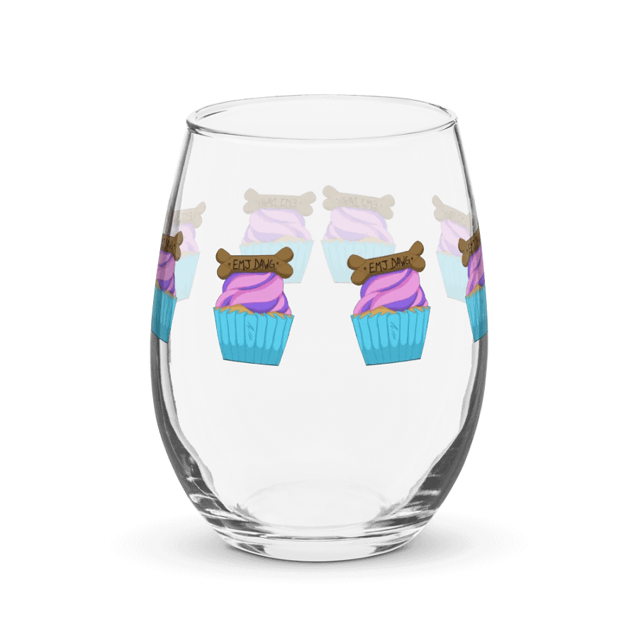 EmJDawg Cupcake Stemless Wine Glass product image (1)