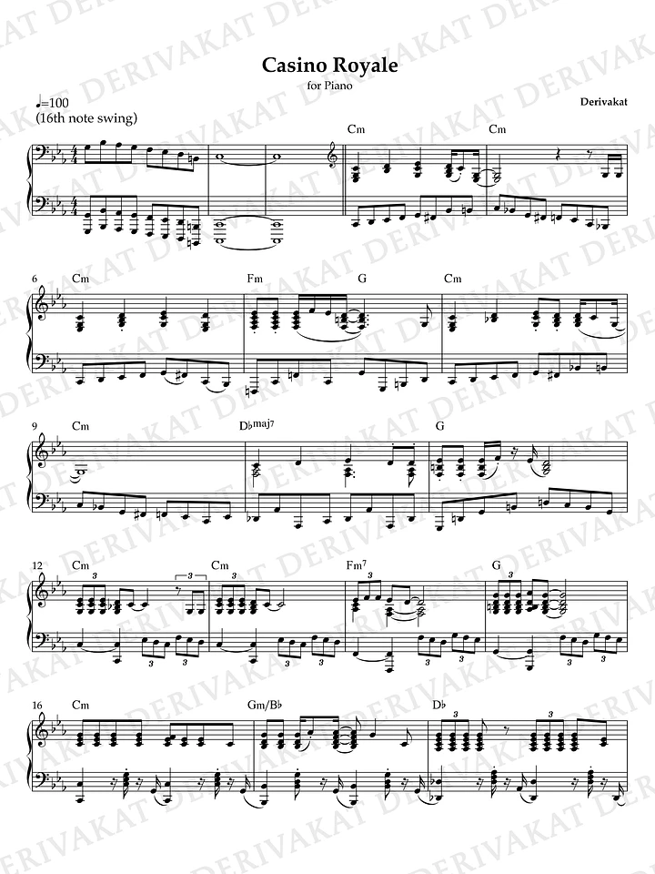 Casino Royale - Sheet Music for Piano product image (1)