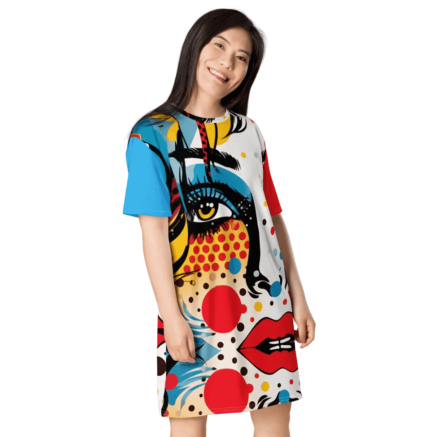 Pop Art Glam All-Over T-Shirt Dress product image (3)
