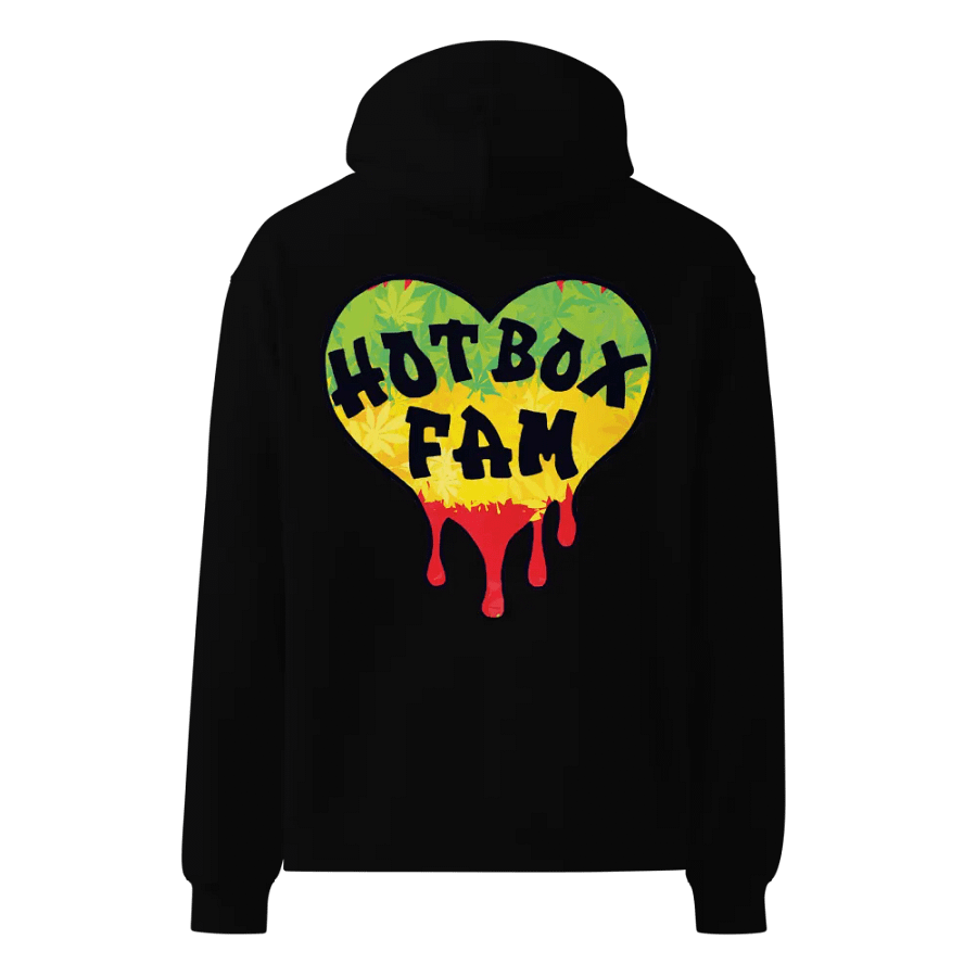 HOT BOX FAM RASTA HEART LOGO ON BACK product image (1)