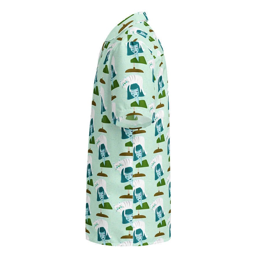 Cat Lady Hawaiian Shirt - Mint Green product image (3)