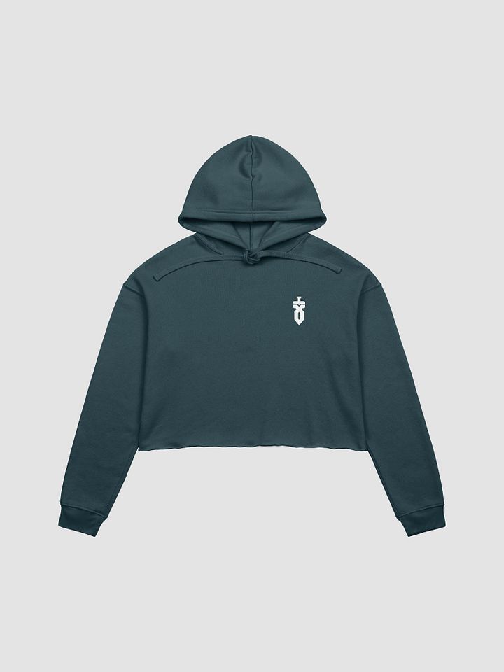 Crop Top Hoodie (White Logo) product image (1)