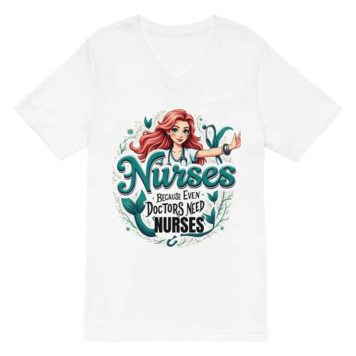 Mermaid Nurse V-Neck T-Shirt product image (2)