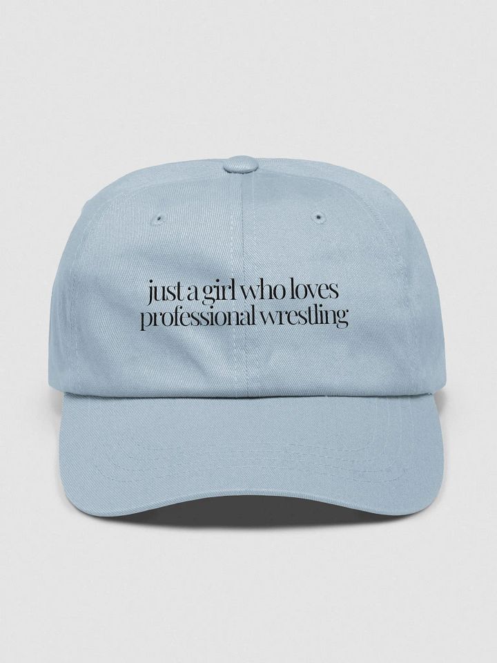 Just A (Wrestling) Girl Embroidered Dad Hat - Black Font product image (1)