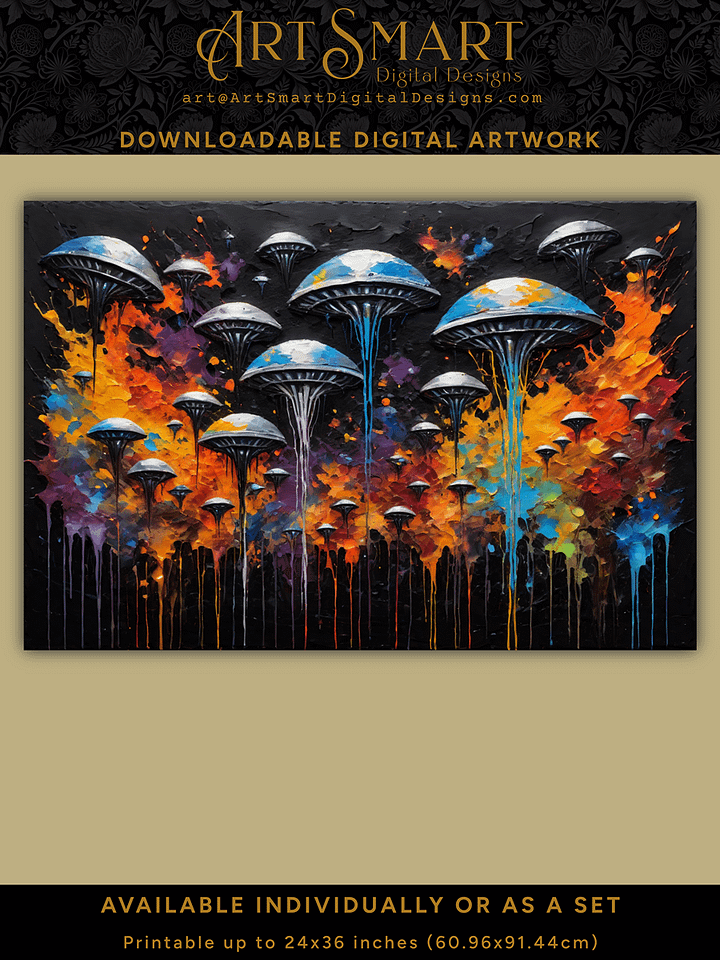 Abstract Alien Invasion 1-3 - Digital Download product image (1)