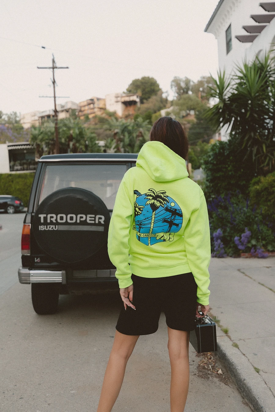 Palm Trees Neon Green Hoodie product image (7)