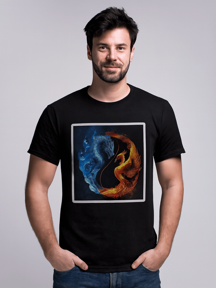 Dragon & Phoenix Yin-Yang T-Shirt product image (1)