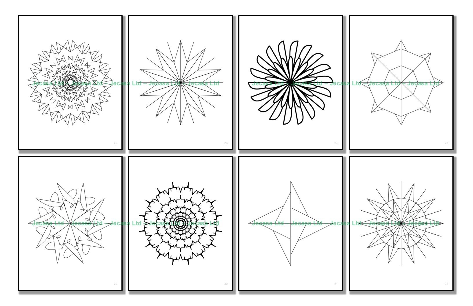 100 Geometric Mandala Coloring Pages | PDF | Digital File | Series GM2025 Vol. 4 product image (6)