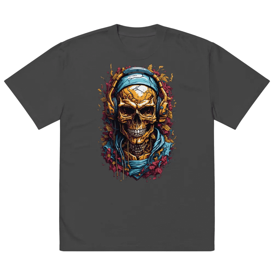 Skull Beats Oversized T-Shirt product image (2)