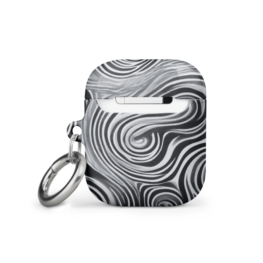 Funky Black and White Noir Liquid Tie-Dye Airpods Case product image (11)
