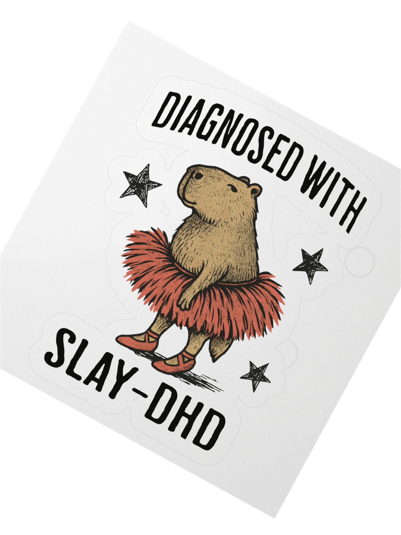 Slay-DHD Capybara Kiss Cut Stickers product image (5)