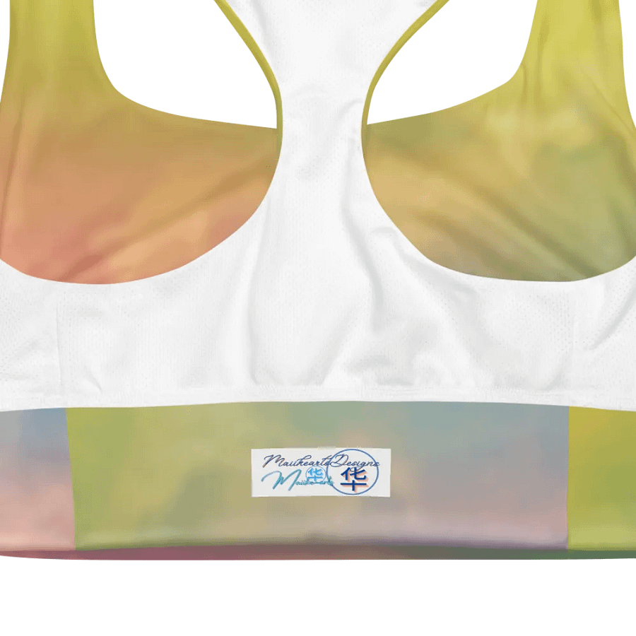 Blur cloud rainbow Design Longline Sports Bra - v12 product image (4)