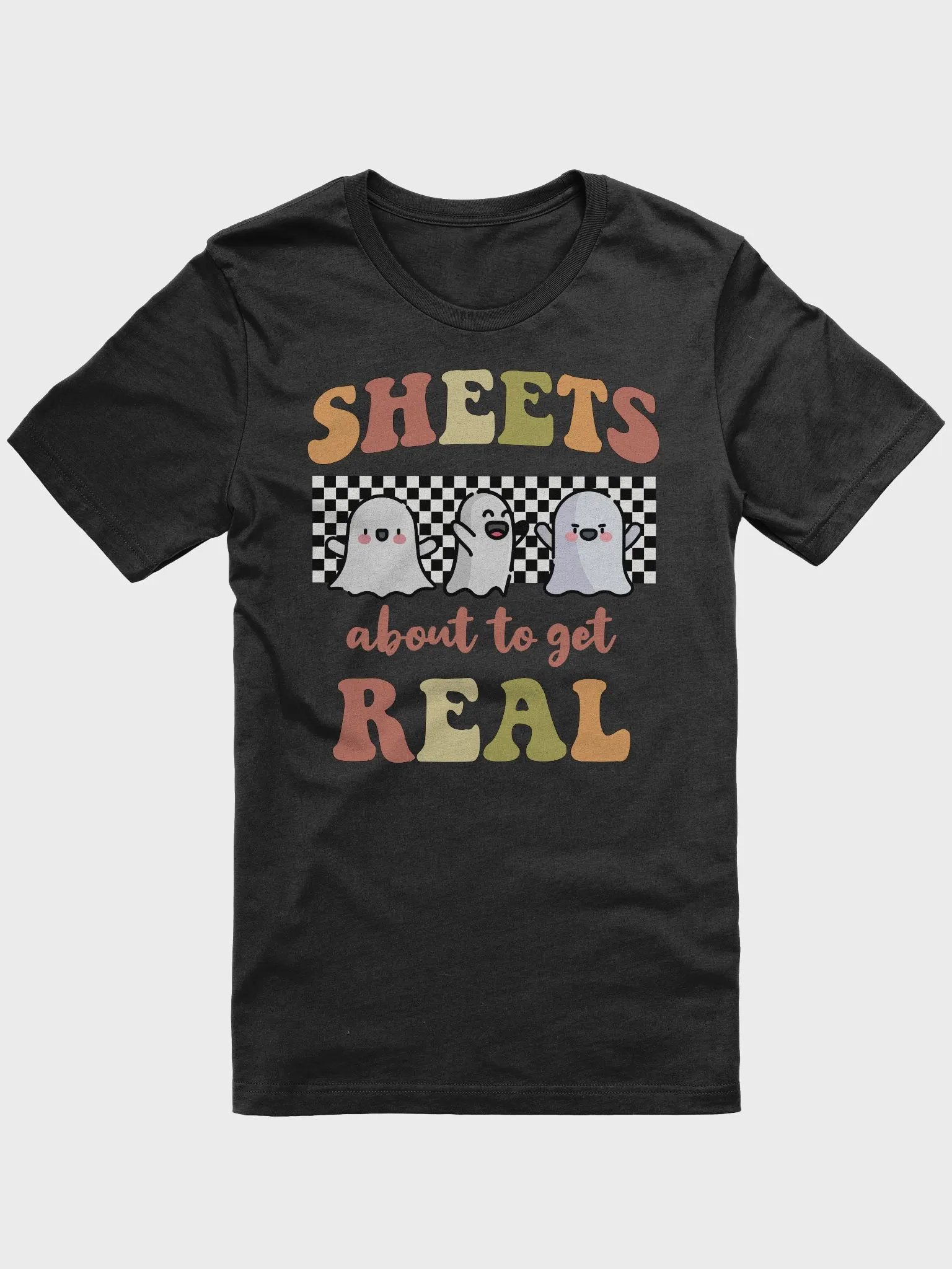 Funny Halloween Sheets About To Get Real Cute Ghost Costume T-Shirt product image (3)