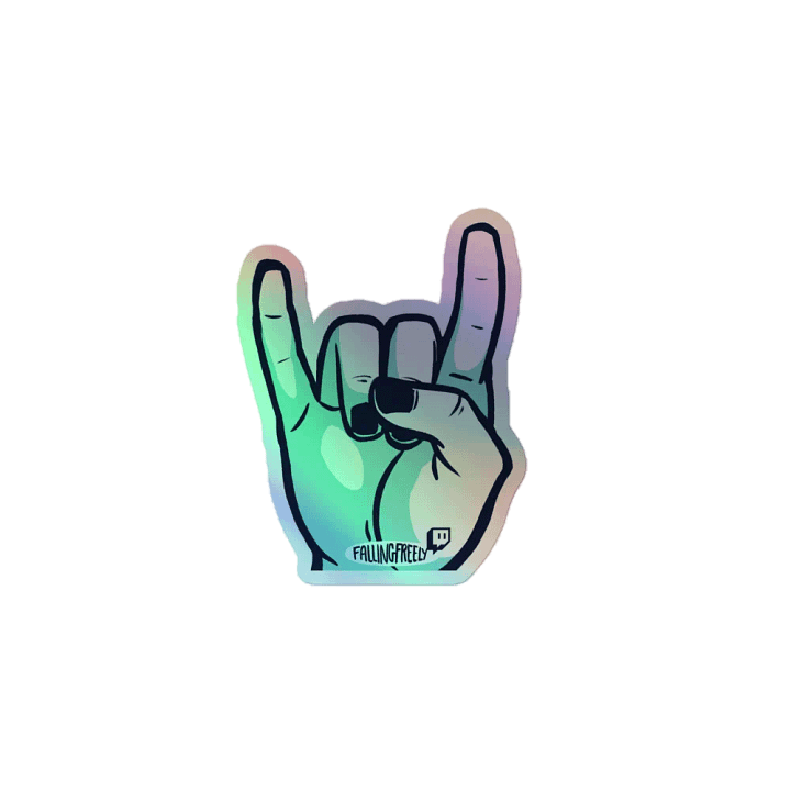 Rock Fist Holographic Sticker product image (1)