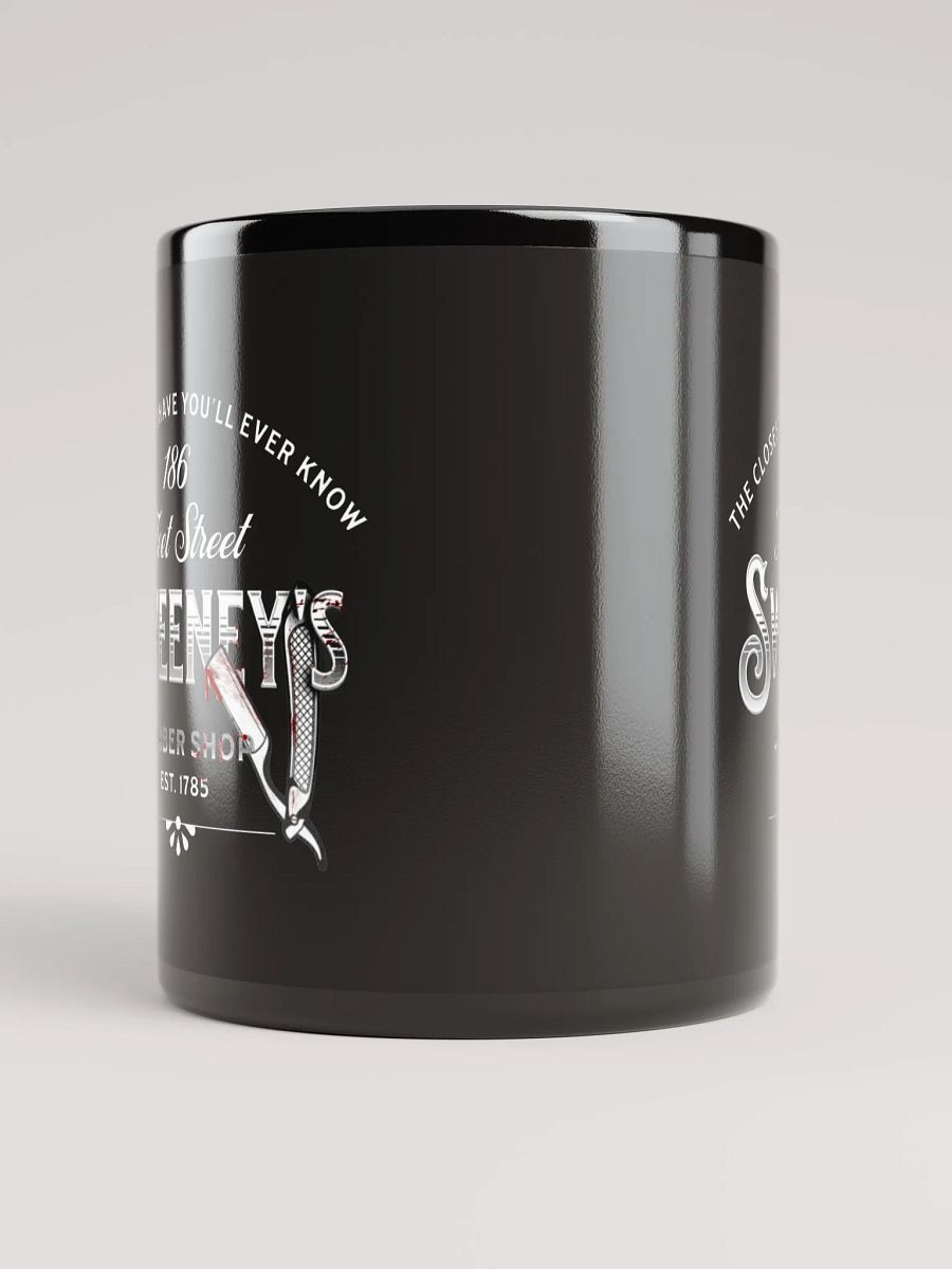 Sweeney Todd Barber Shop Mug – Black Glossy Horror Musical Coffee Cup product image (9)