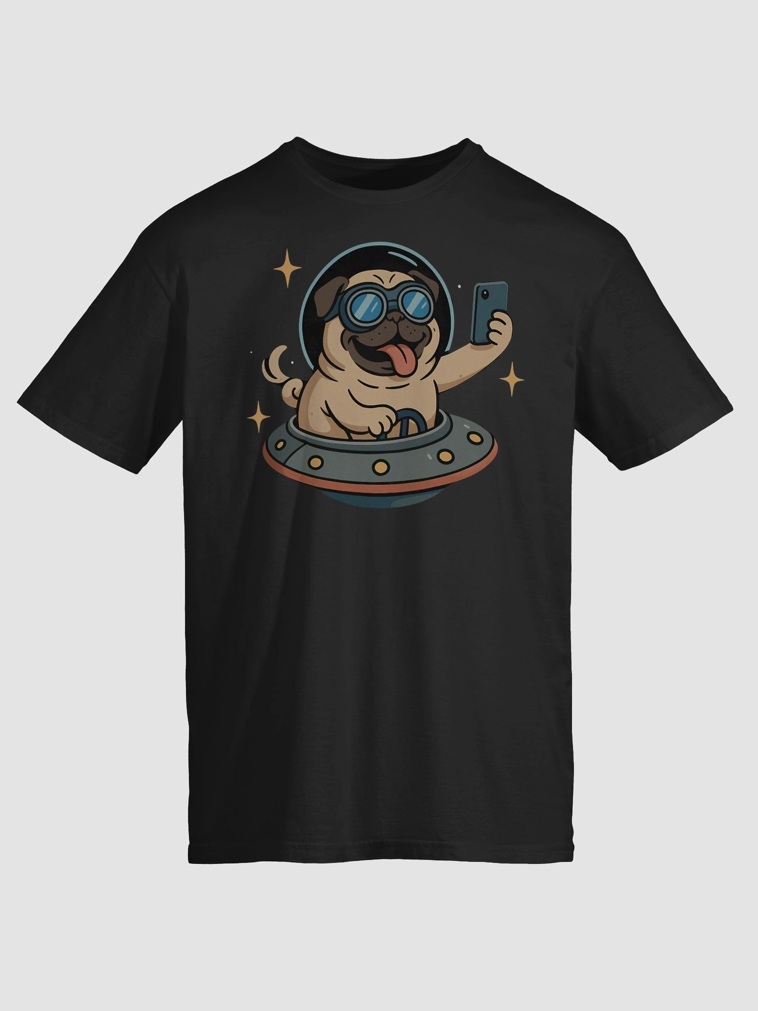 Pug in The Space Tee product image (13)