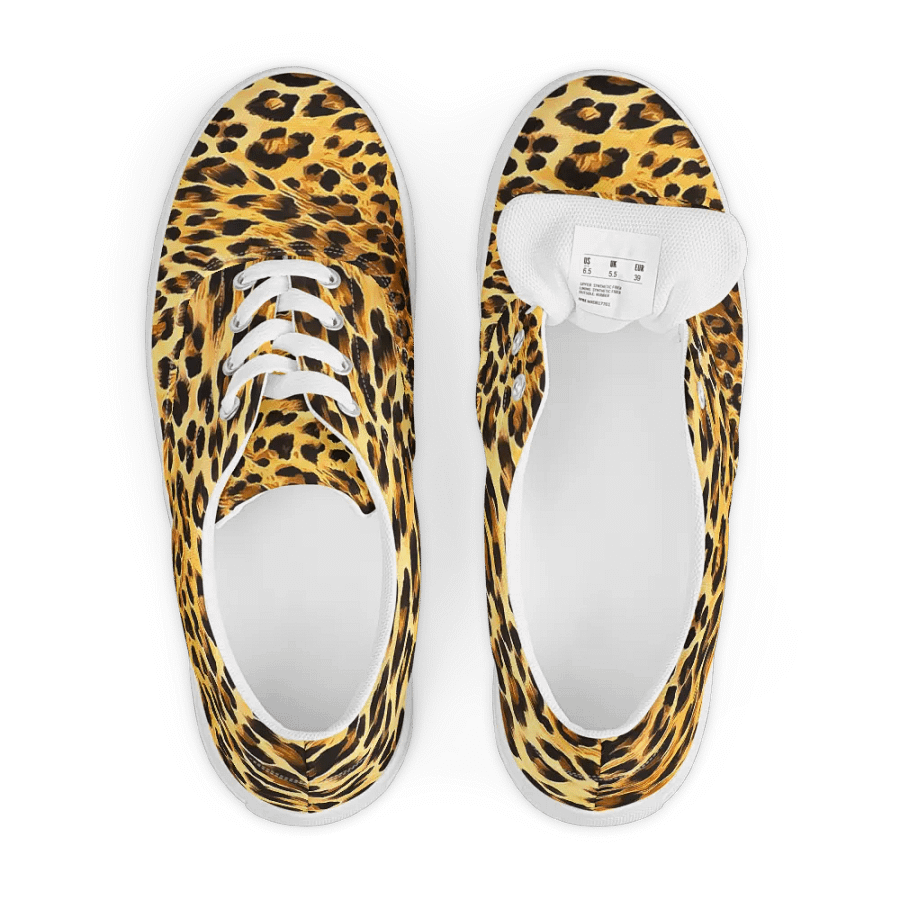 Leopard Skin Lace Up Canvas Shoes product image (5)