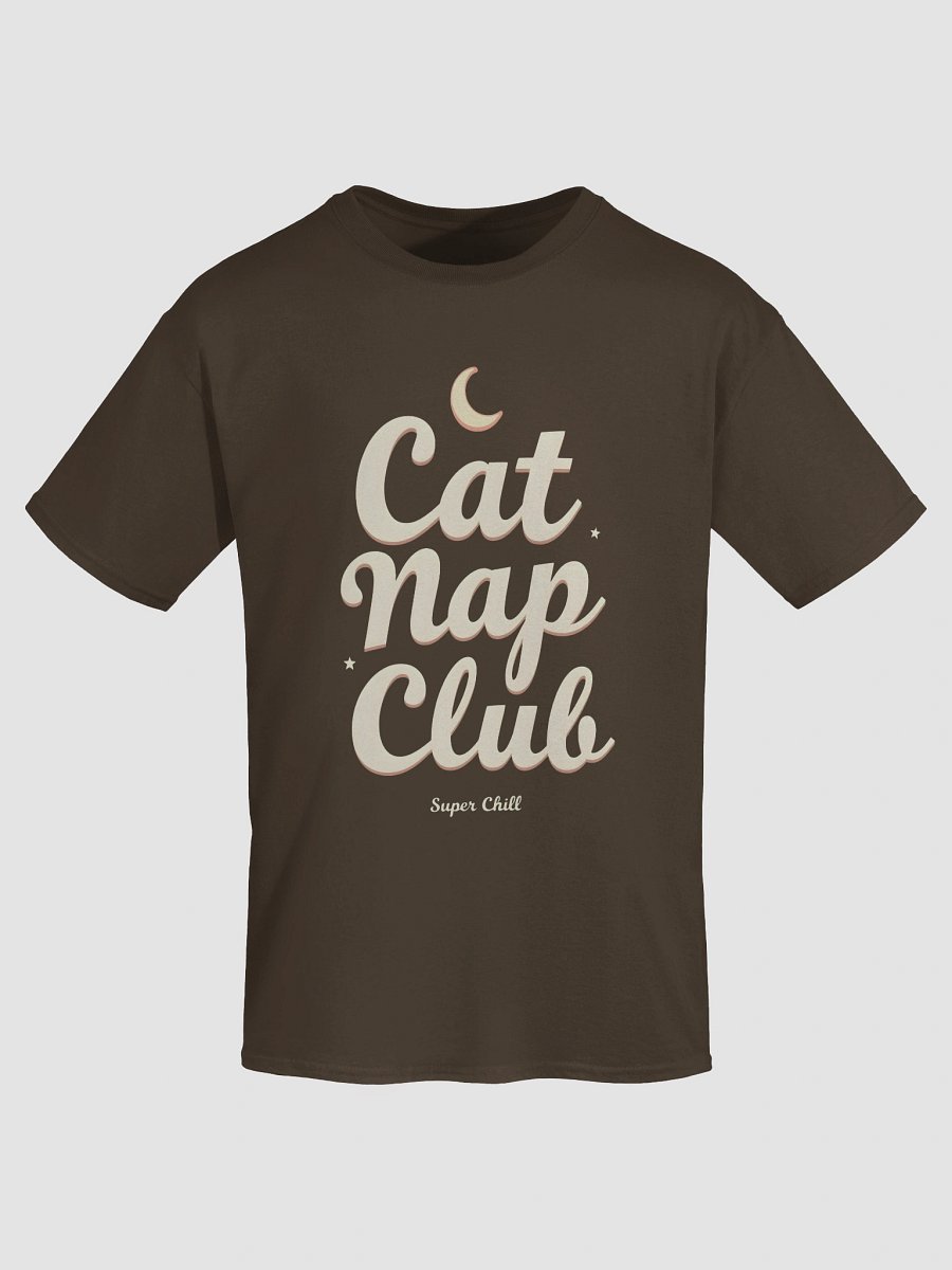 Cat Nap Club T-Shirt | Gildan 5000 | Cozy Moon & Stars Design for Cat Lovers product image (31)