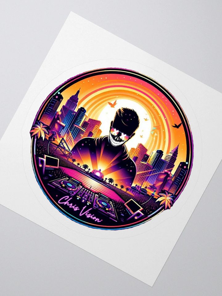 Sunset DJ Vibes - Kiss Cut Sticker Set product image (4)