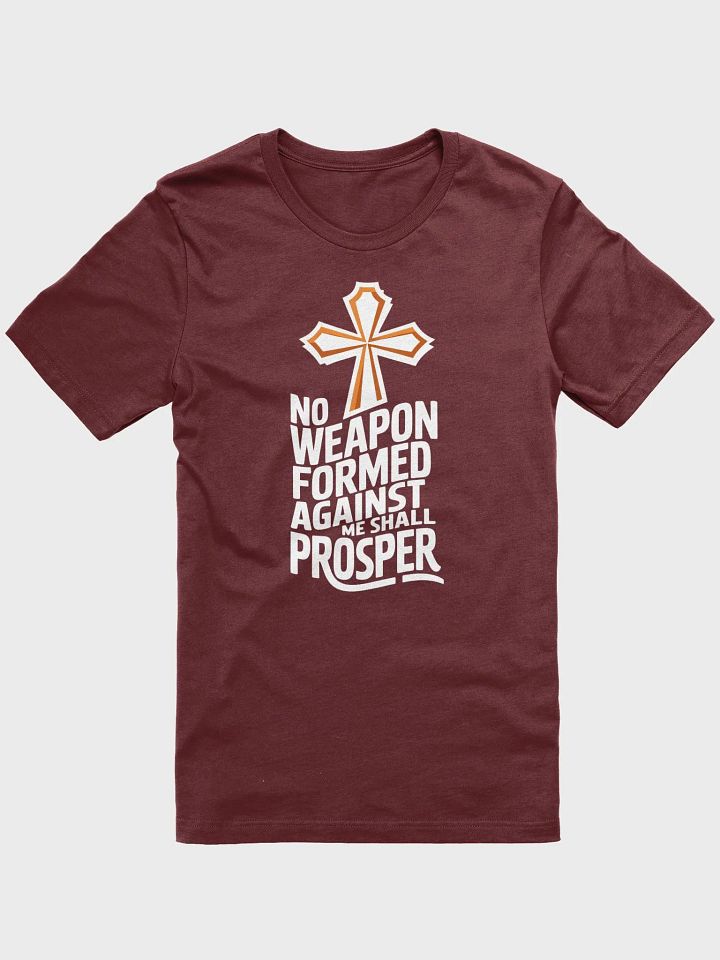 No Weapon Formed Against Me Shall Prosper – Isaiah 54:17 Bible Verse Bella+Canvas Supersoft T-Shirt product image (2)