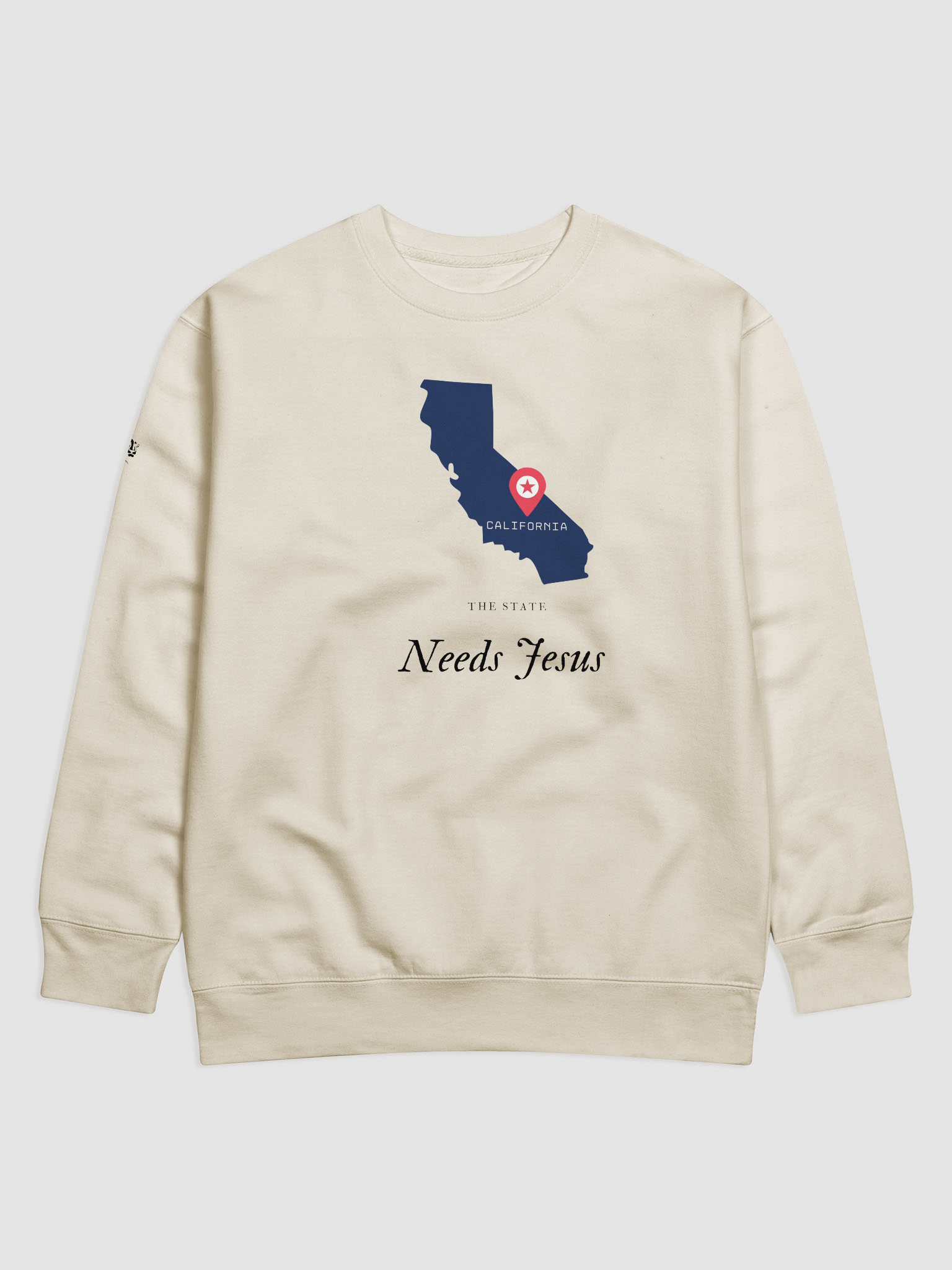 California needs Jesus Long-Sleeve crew neck Unisex product image (2)