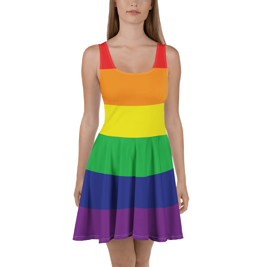 Rainbow Pride Flag Skater Dress product image (2)