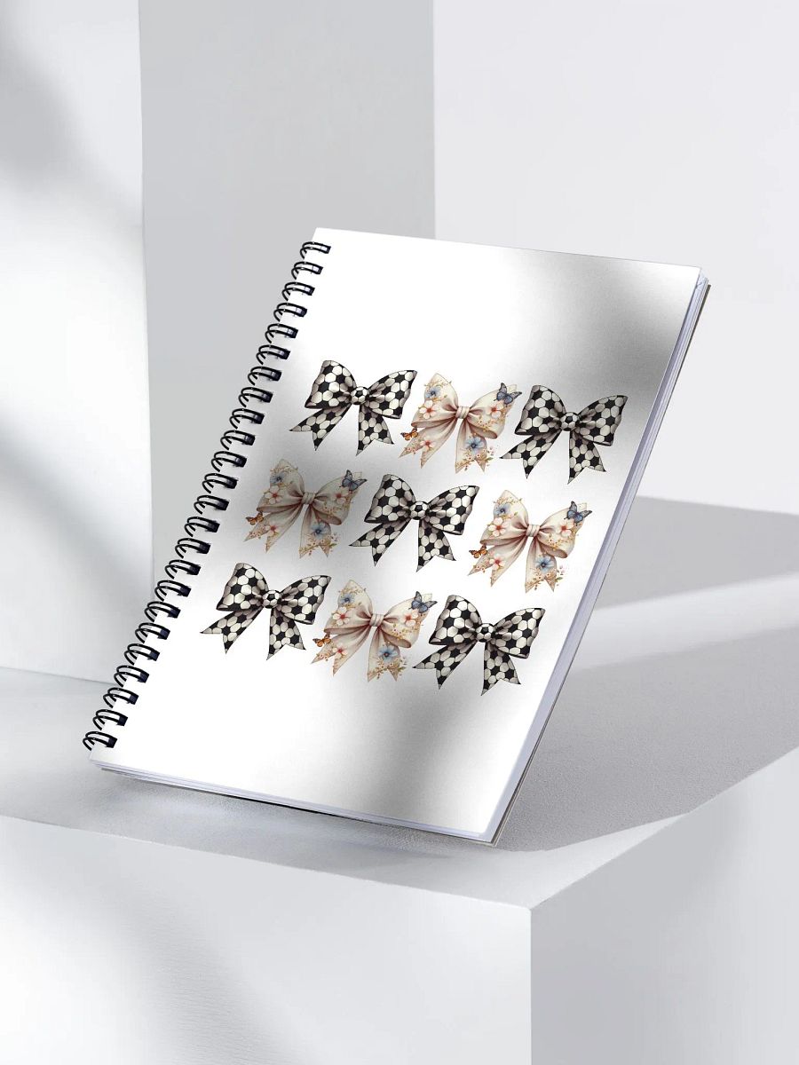 Spring Bows Soccer Floral and Polka Dot Spiral Notebook product image (3)