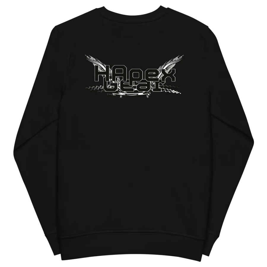 Unisex Organic Sweatshirt - Black HApex Gear White Logo product image (5)