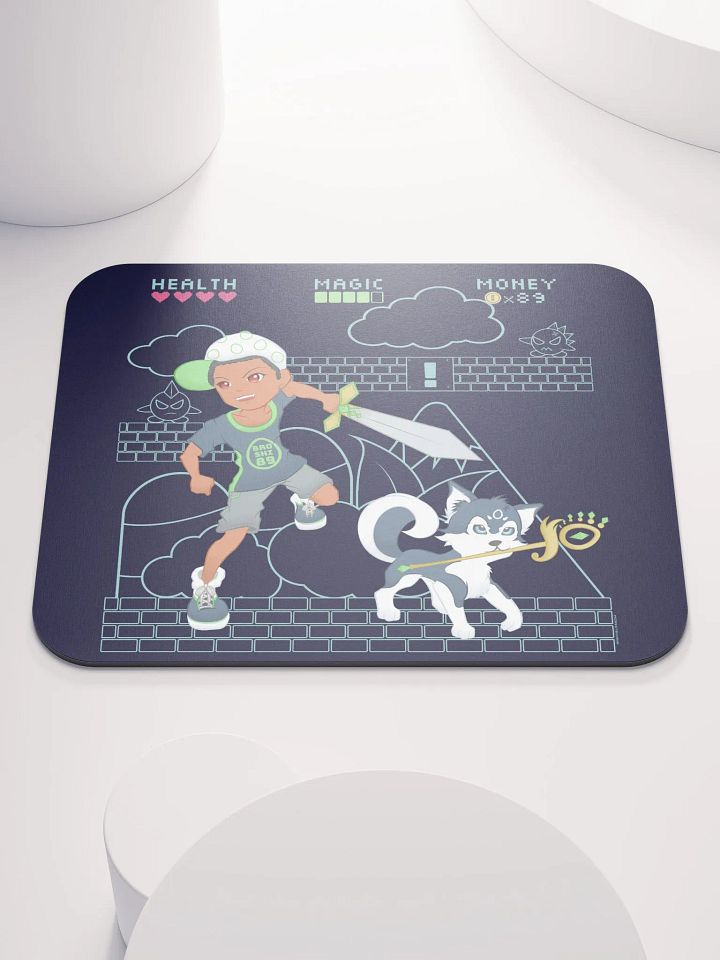 Broshi and Bowshi Adventure DARK MODE Mousepad product image (1)