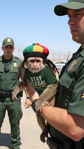 ICE VS ILL EAGLE🦅 #ice #rasta #monkey #funny #ai