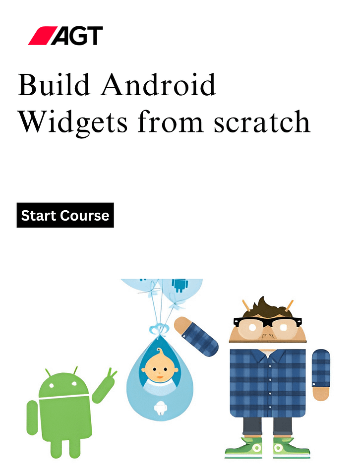 Build Android Widgets from scratch (Learn 8 Widgets) product image (1)