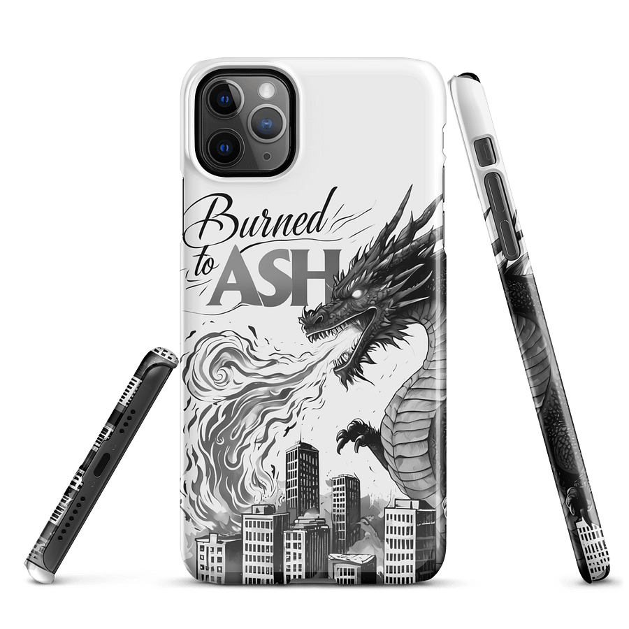 Apocalyptic Dragon Art | 'Burned to Ash' Monochrome Print Snap Case for iPhone® product image (3)