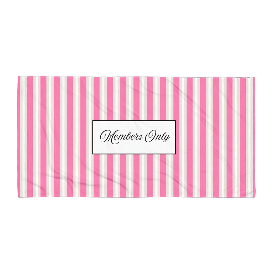 MEMBERS ONLY PINK STRIPED Towel - LUSTIGES STRANDTUCH product image (1)
