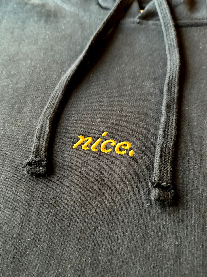 Nice. Gold Embroidered Hoodie (Black) product image (2)