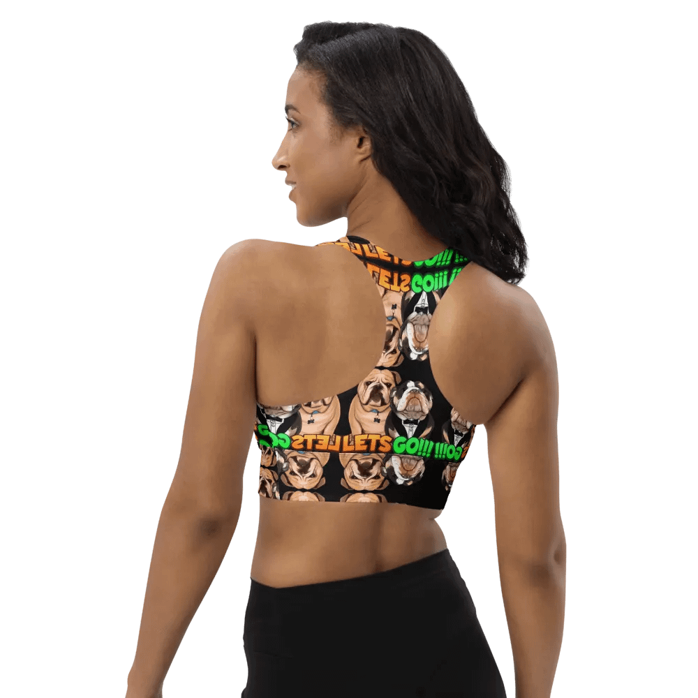 Straightedge Monster Let's Go!!! All-Over Print Longline Sports Bra product image (6)