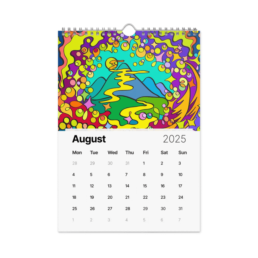 Energize Your Year: 2025 Customizable Wall Calendar – Wave at Sunset product image (2)