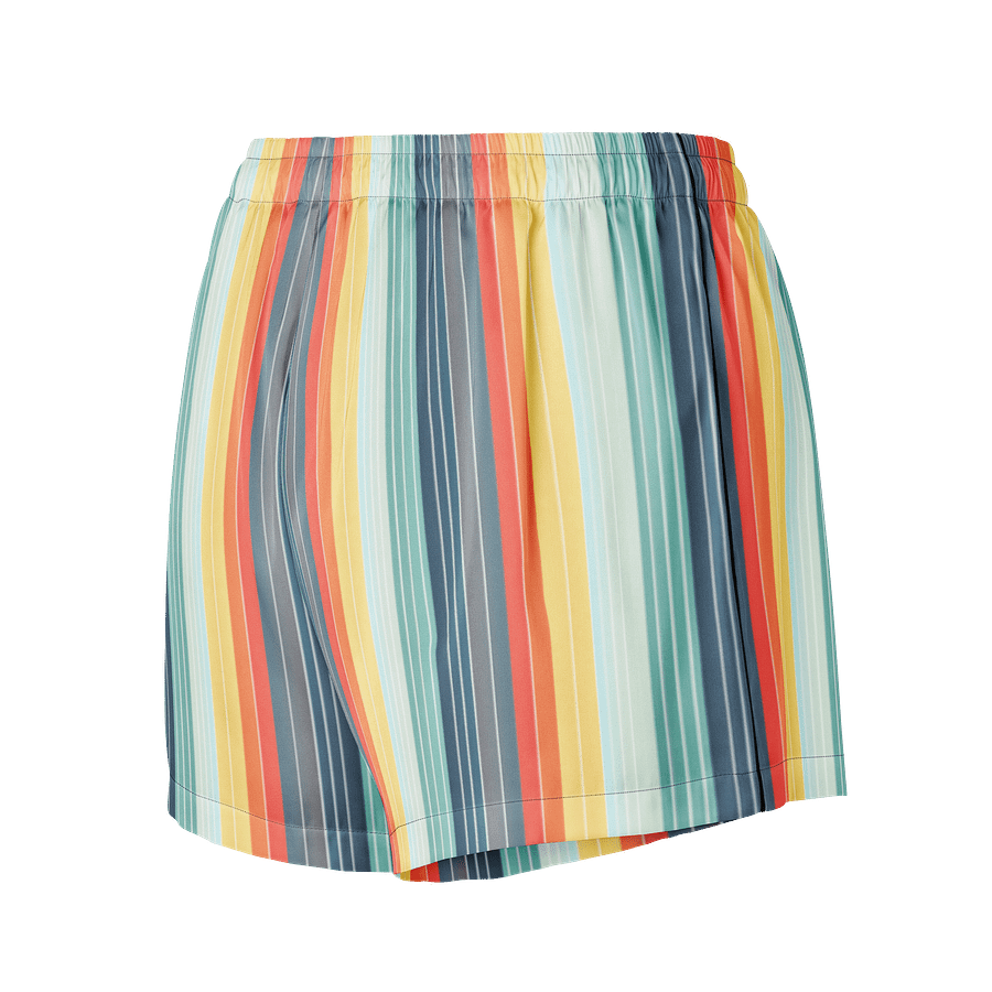 Stripey Pajama Shorts with Vertical Stripes in 70's Color Gradient product image (3)