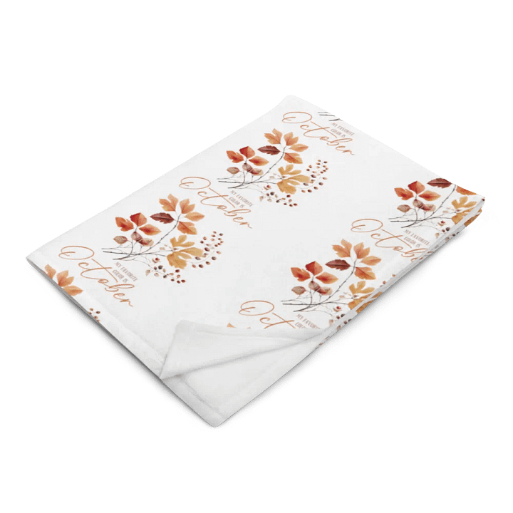 My Favorite Color Is October Blanket product image (2)