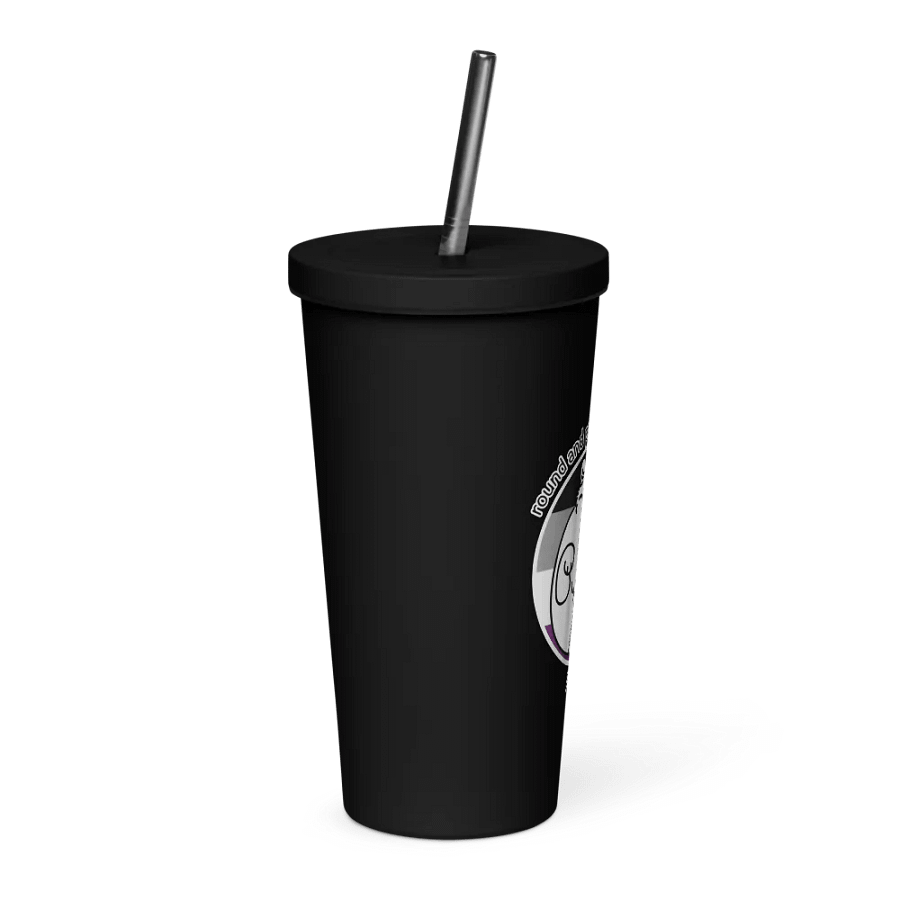 Round and Proud Manul Pride Asexual Version - Insulated Tumbler product image (8)