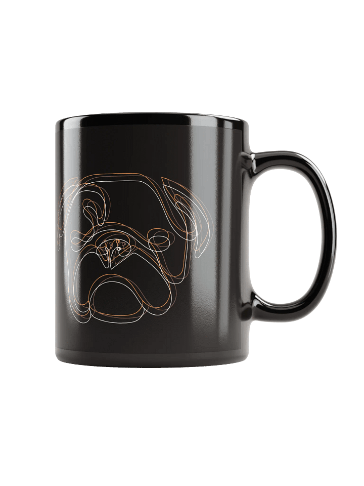 Pug Portrait Black Glossy Mug product image (2)