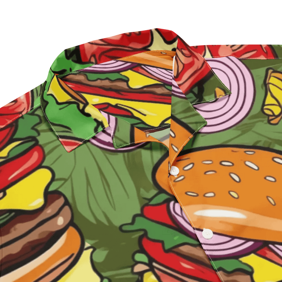 Hamburger BBQ Bliss Hawaiian Shirt product image (5)