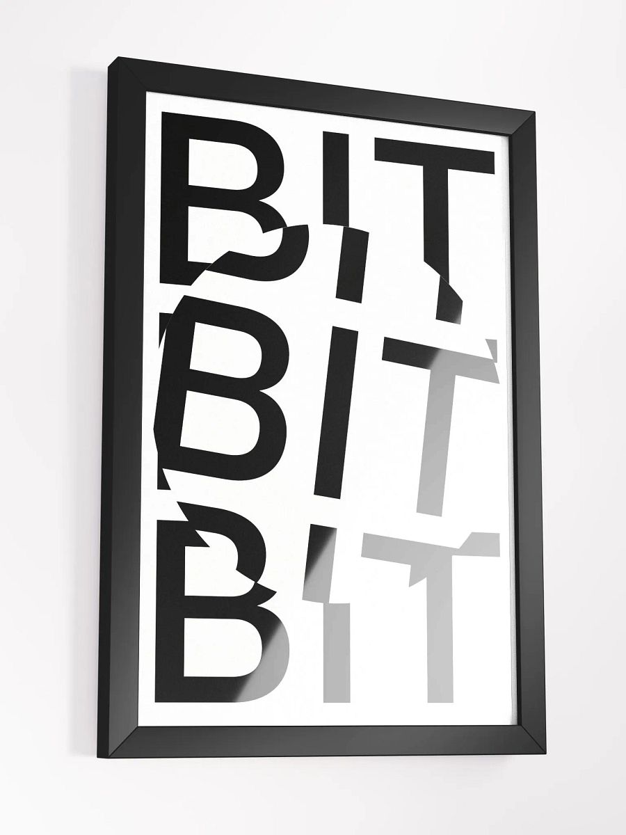BIT COIN POSTER (WHITE) [framed] product image (5)
