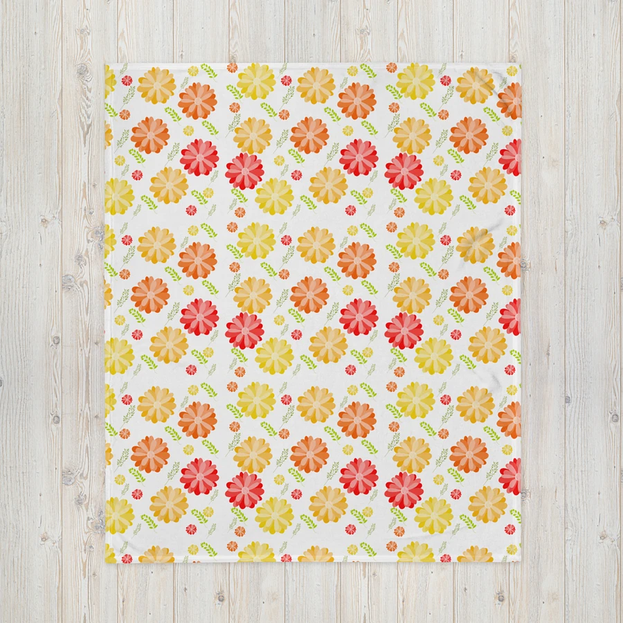Orange Floral Blanket product image (5)