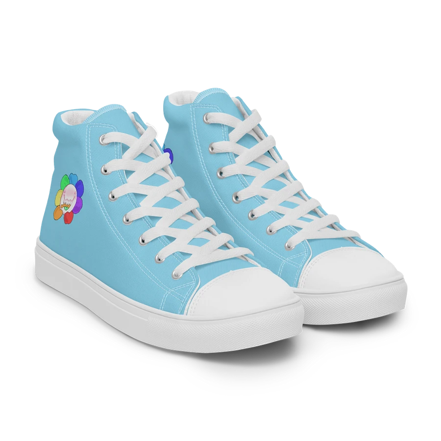 Pastel Blue and White Flower Sneakers product image (39)