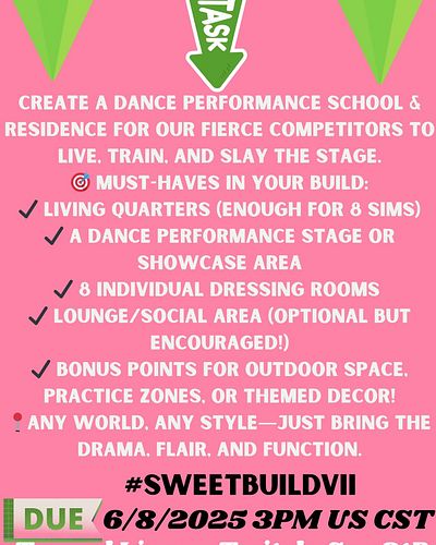 BUILD CHALLENGE TIME!
Are you ready to build the stage where legends are made?

For Sim You Think You Can Dance, I’m calling ...