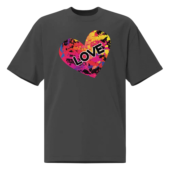 Vibrant Love Splatter Oversized Tee product image (1)